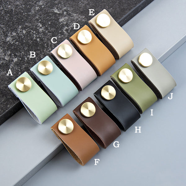Leather Handles Colorful Cabinet Handles Kitchen Cabinet Handles Drawer Pull Handles Furniture Hardware